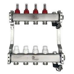 Коллектор Wester нерж. 1-3/4 в сборе с расходомерами на 4 выхода, MUFS4134