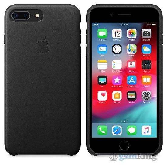 Leather Case iPhone 8/7 Plus  Black (Чёрный)