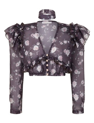 Топ с воланами Afina, мокко