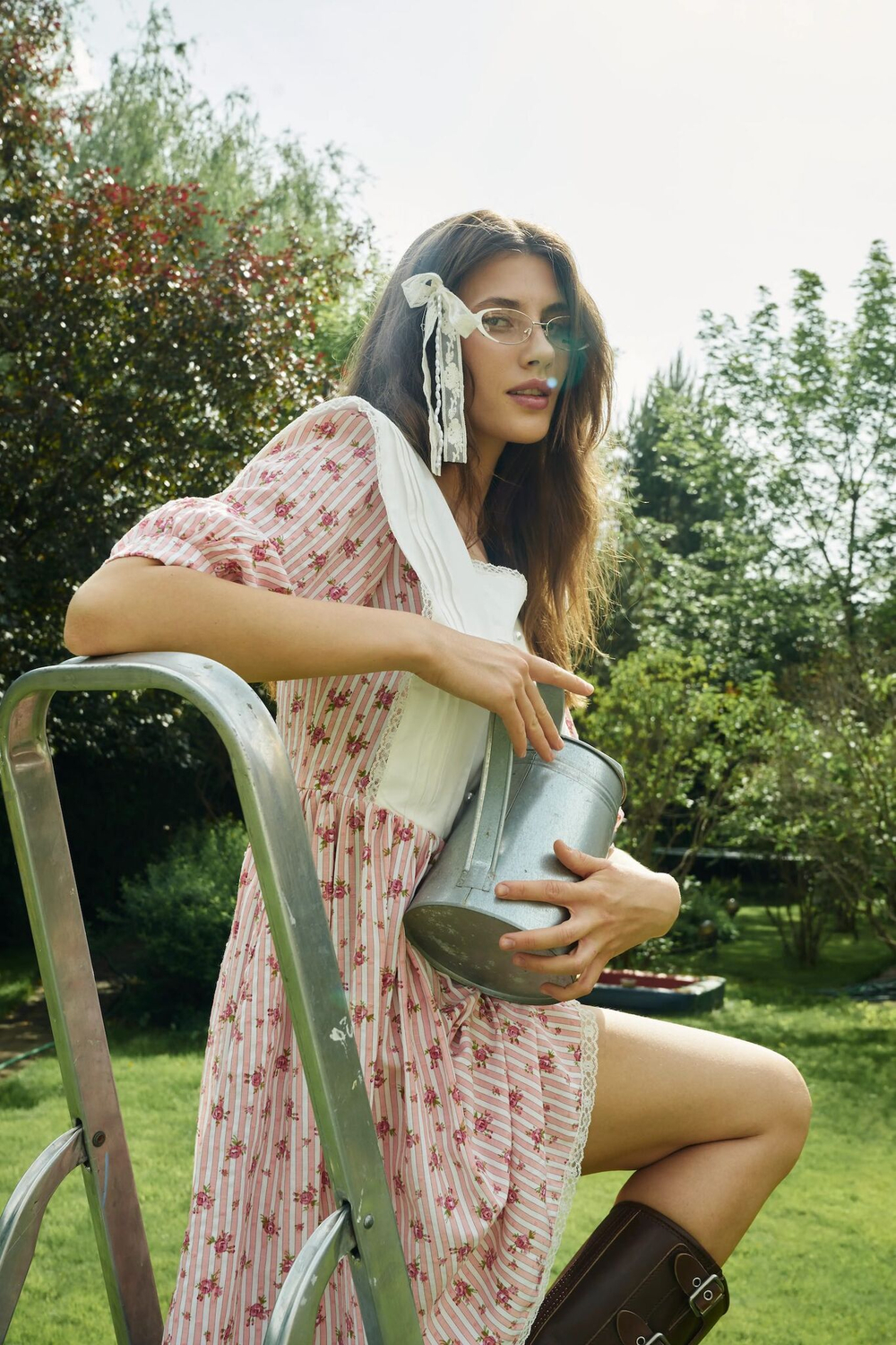 Платье-мини с морским воротником