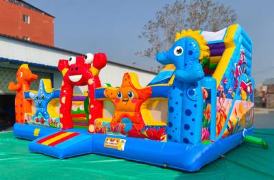 Коммерческий надувной батут «Океан улыбок» 8*6*4 м