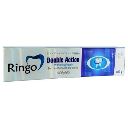 Зубная паста Ringo Double Action, отбеливающая с ополаскивателем, 100гр.