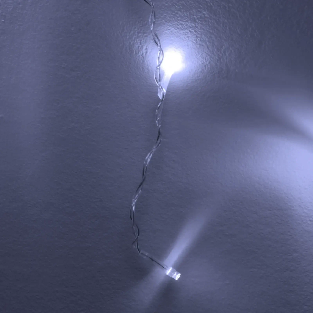 Гирлянда для дома БАХРОМА «Мерцание» ш1,5м* в40 см 48 ламп LED, прозрачн. провод, авторежим, IP-20, Белый (белое мерцание)