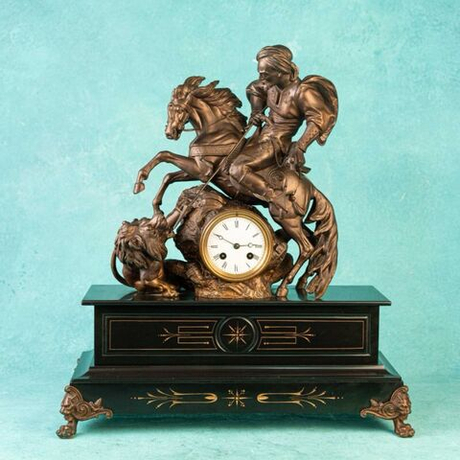 Винтаж: Антикварные каминные/кабинетные часы