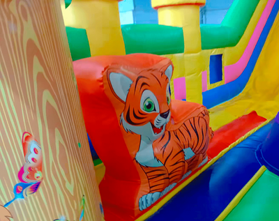 Коммерческий надувной батут «Тигриная страна 2», 9*5*5 м.