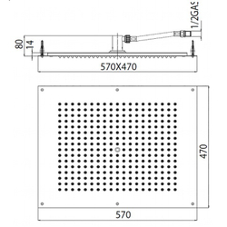 Верхний душ Bossini Dream Flat H38391.073 Черный матовый