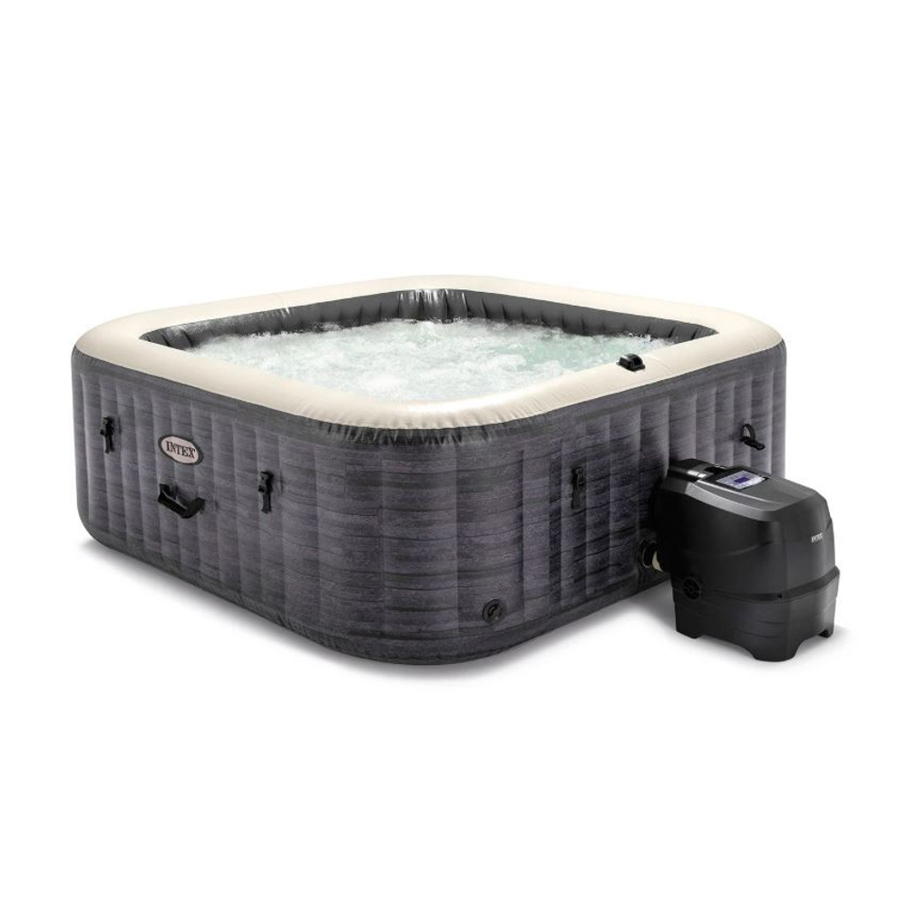 СПА-бассейн Intex PureSpa Greystone Deluxe 145/196х71 см с круговым пузырьковым массажем, хлоргенератор (28452)