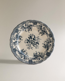 Zara Home набор столовой посуды из фаянса, цвет синий, 27 см