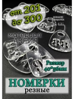 Номерки для гардероба прорезные 201-300
