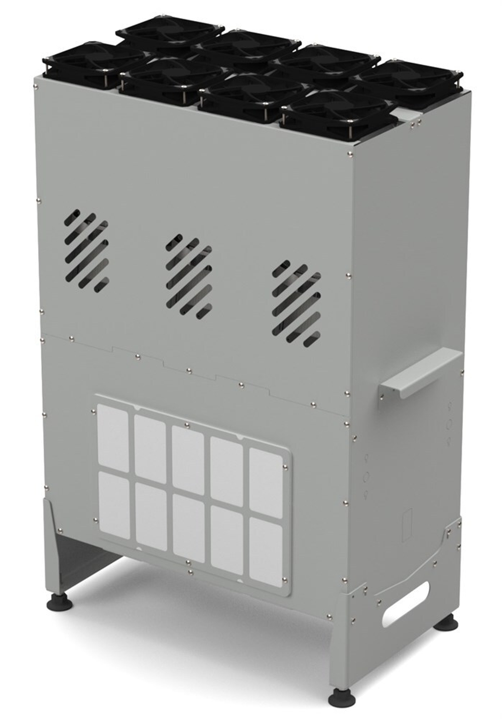 Корпус для майнинга с разделением воздушных потоков на 12 видеокарт