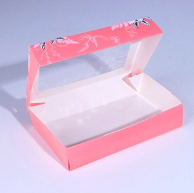 Коробка складная «Расцветай» розовая, 20 х 12 х 4 см