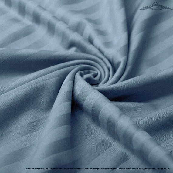 Сатин-страйп "Синий" полоса 1х1 | ш.220 см | 130 г/м²