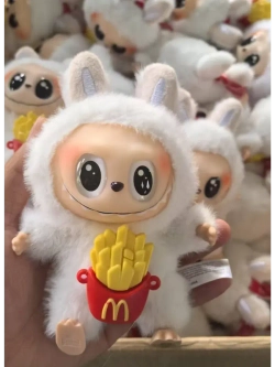 Мягкая игрушка Лабубу белый с Картошкой Фри