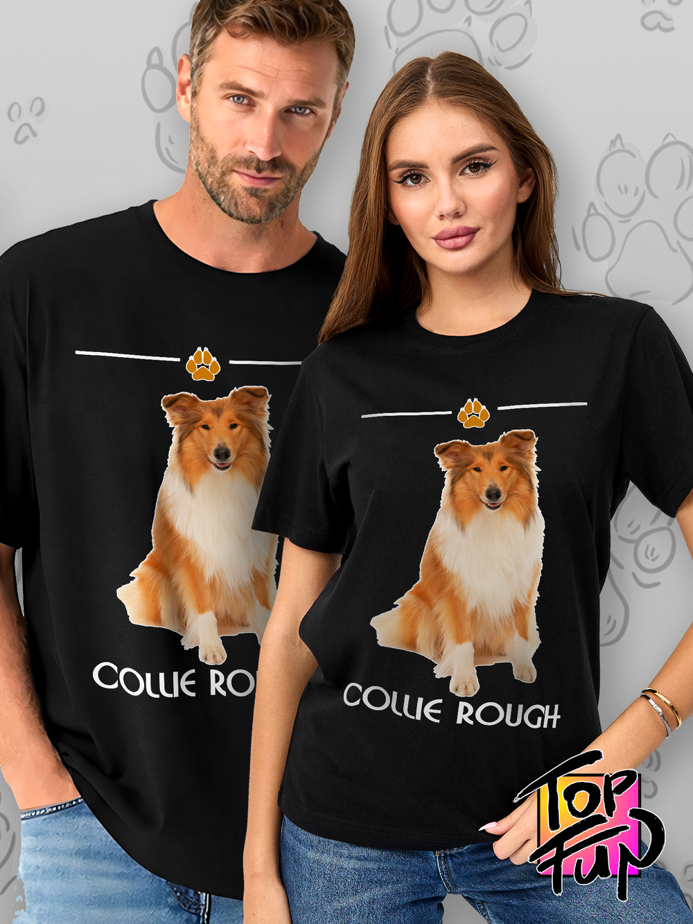 Футболка собака породы колли