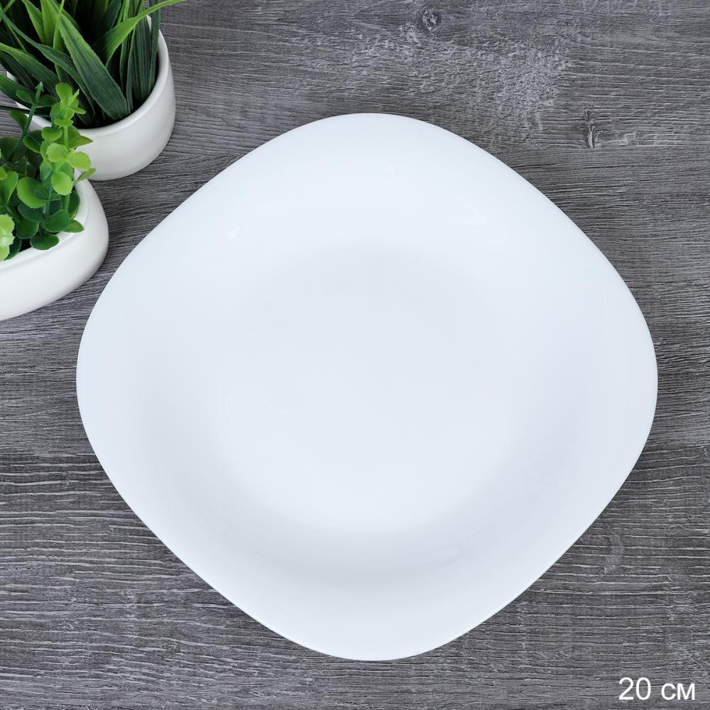 Тарелка квадратная 200 мм белая / FP-80XN (WHITE) /уп 6/48/