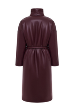 Пальто из экокожи