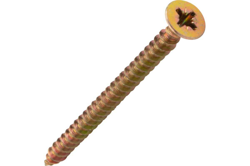 САМОРЕЗ УНИВЕРС. 5Х70, ЖЕЛТ. ЦИНК, КОРОБ (100 ШТ/УП) KRANZ