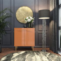 Комод Арт Колор Стайл Голд с 2 полками Томленый оранжевый