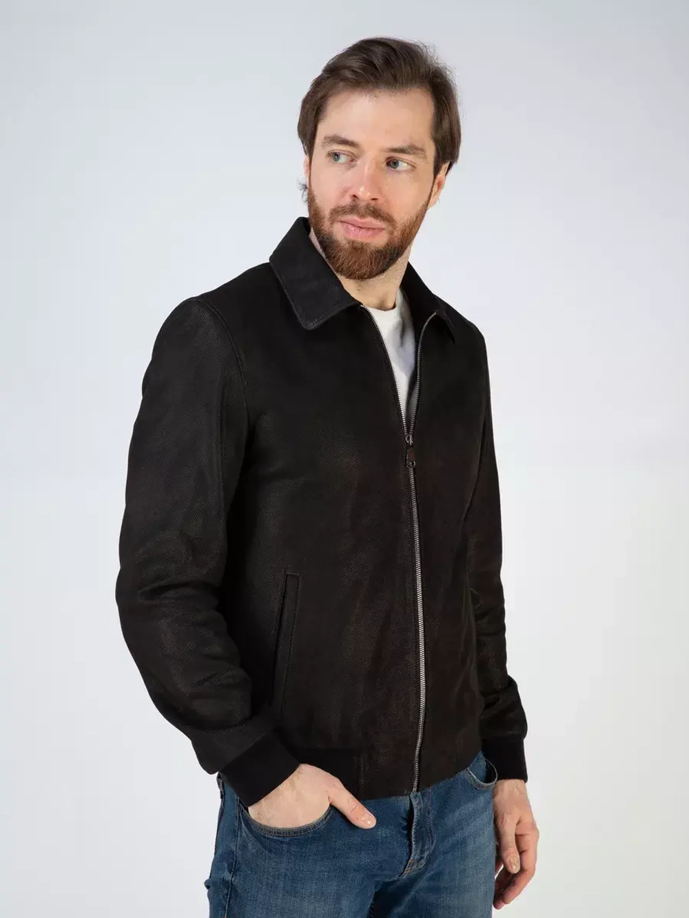 Кожаная куртка демисезонная замша