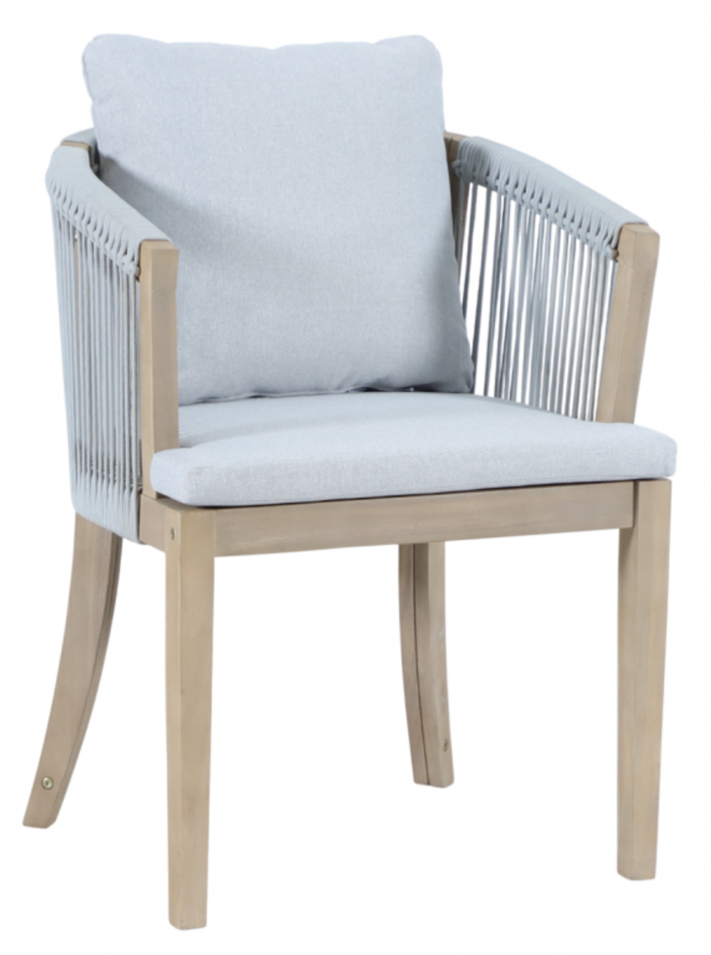 Комплект обеденной мебели на 6 персон Tagliamento Veneto, светлый тик, серый