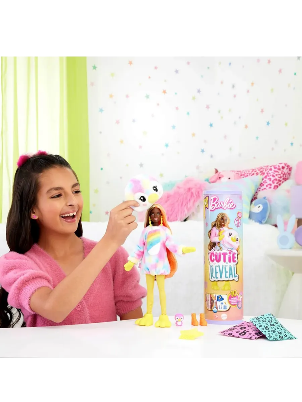 Барби Cutie Reveal Color Dream HRK40, кукла в костюме пингвина с сюрпризом