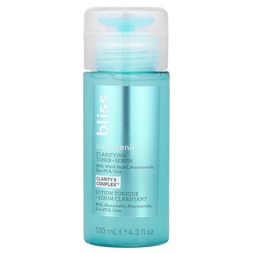 Bliss, Clear Genius™, очищающий тонер и сыворотка, 130 мл (4,3 жидк. унции)