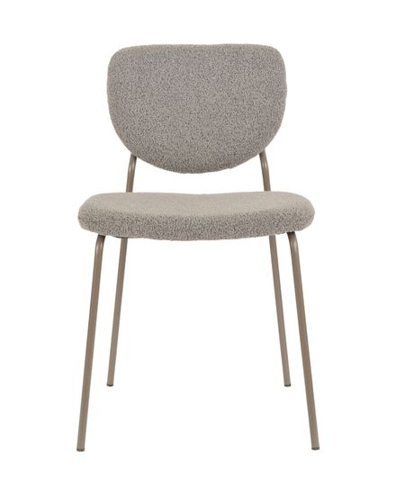 Стул обеденный Gigi тёмно-серый букле серые ножки