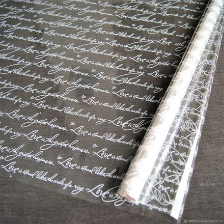 Пленка прозрачная "Письмо по диагонали" 70*200гр