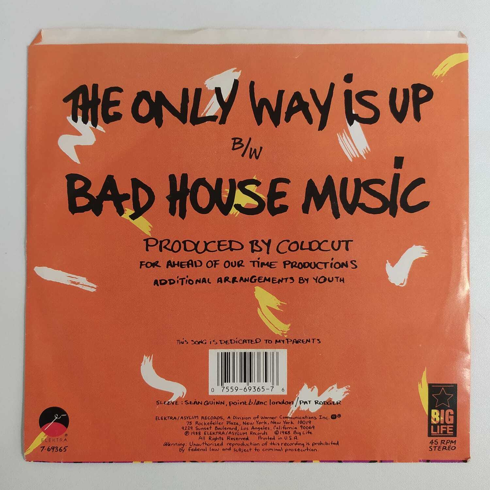 Yazz And The Plastic Population - The Only Way Is Up (США 1988г.) 7", 45 RPM, Single