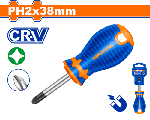 Oтвертка крестовая PH2х38мм (12/240) WADFOW WSD2221