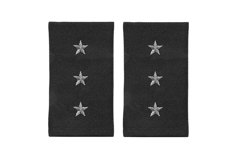 Фальшпогоны черные вышитые серые звезды ст. прапорщик
