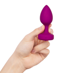b-Vibe Vibrating Jewel Plug S/M - Анальная пробка с вибрацией