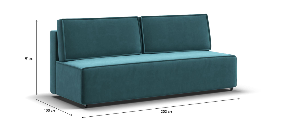 Диван Норд мини Велюр Монолит зеленый (последний экземпляр)