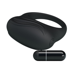 Черное вибрирующее эрекционное кольцо Bertram