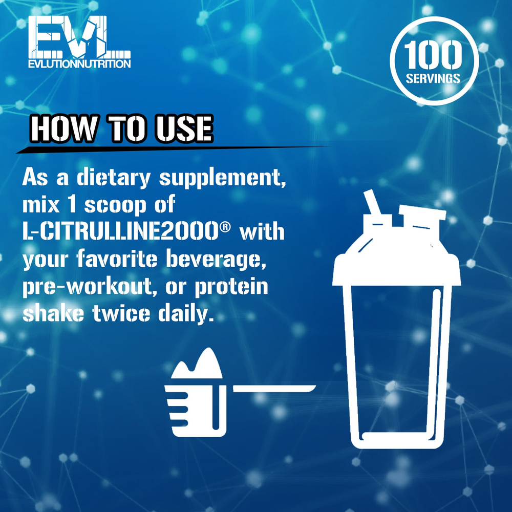 EVLution Nutrition, L-Citrulline 2000, L-цитруллин, без добавок, 200 г (7,5 унции)
