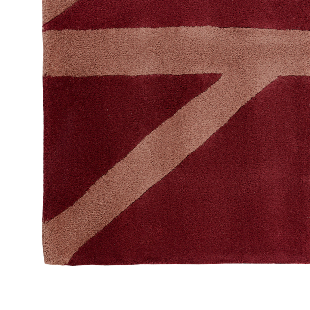 Ковер шерстяной ручной работы geometric dance бордового цвета, 160х230 см
