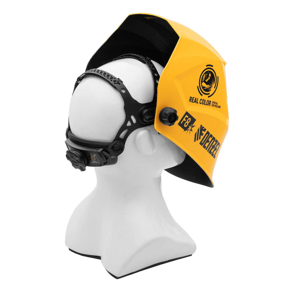 Щиток защитный лицевой (маска сварщика) F8, см. окно 100х50, Real Color, DIN4/5-8/9-13// Denzel