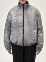 Бомбер стеганый вареный "Беломорканал". Сине-бурый