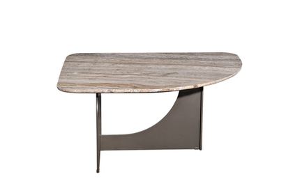 Стол журнальный Арка (Arco) травертин 85x68x40см Garda Decor