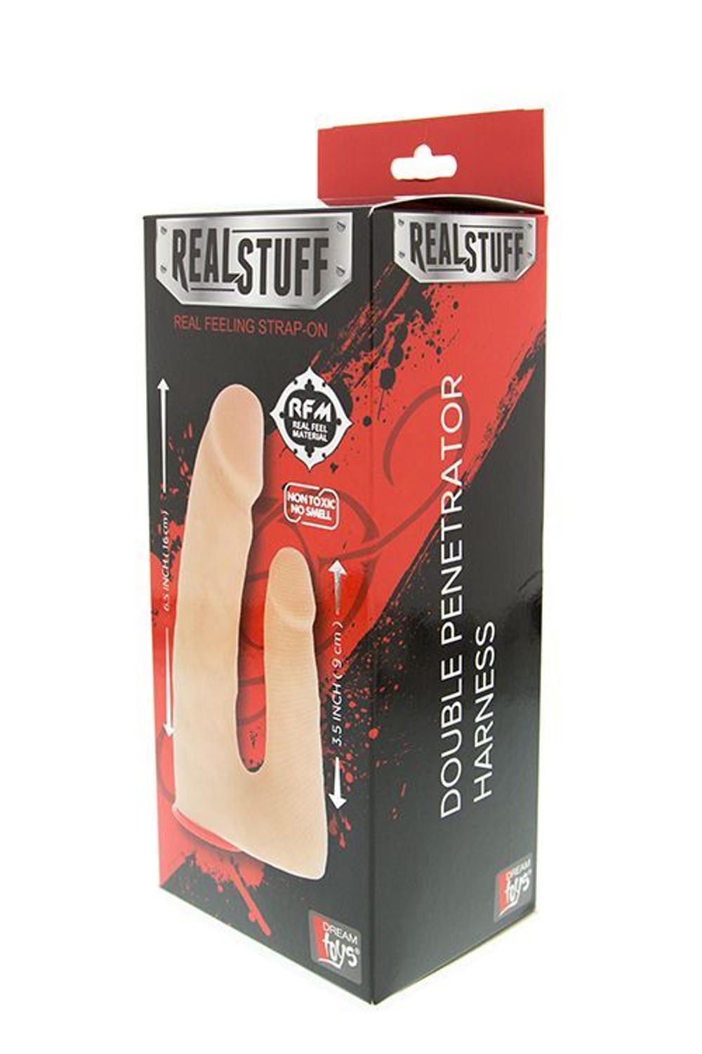 Страпон с двумя фаллосами REALSTUFF DOUBLE PENETRATOR HARNESS