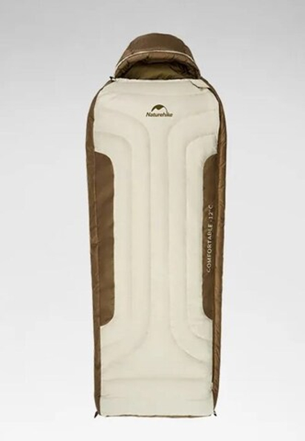 Мешок спальный Naturehike XR1500, 226х85 см, (правый) (ТК: -25C), бежево-коричневый