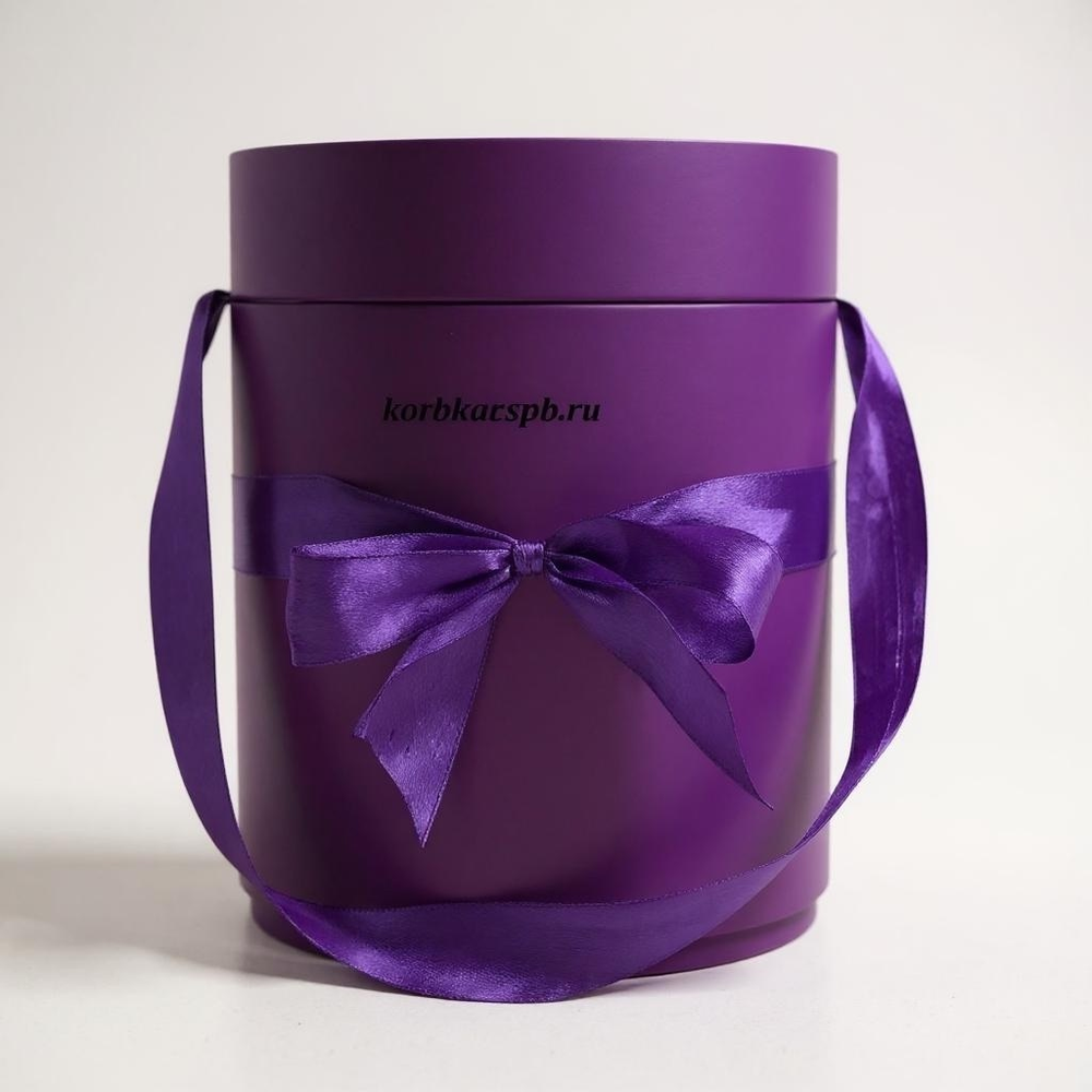 Шляпная коробка PREMIUM 22,5 см. Цвет:  фиолетовый .