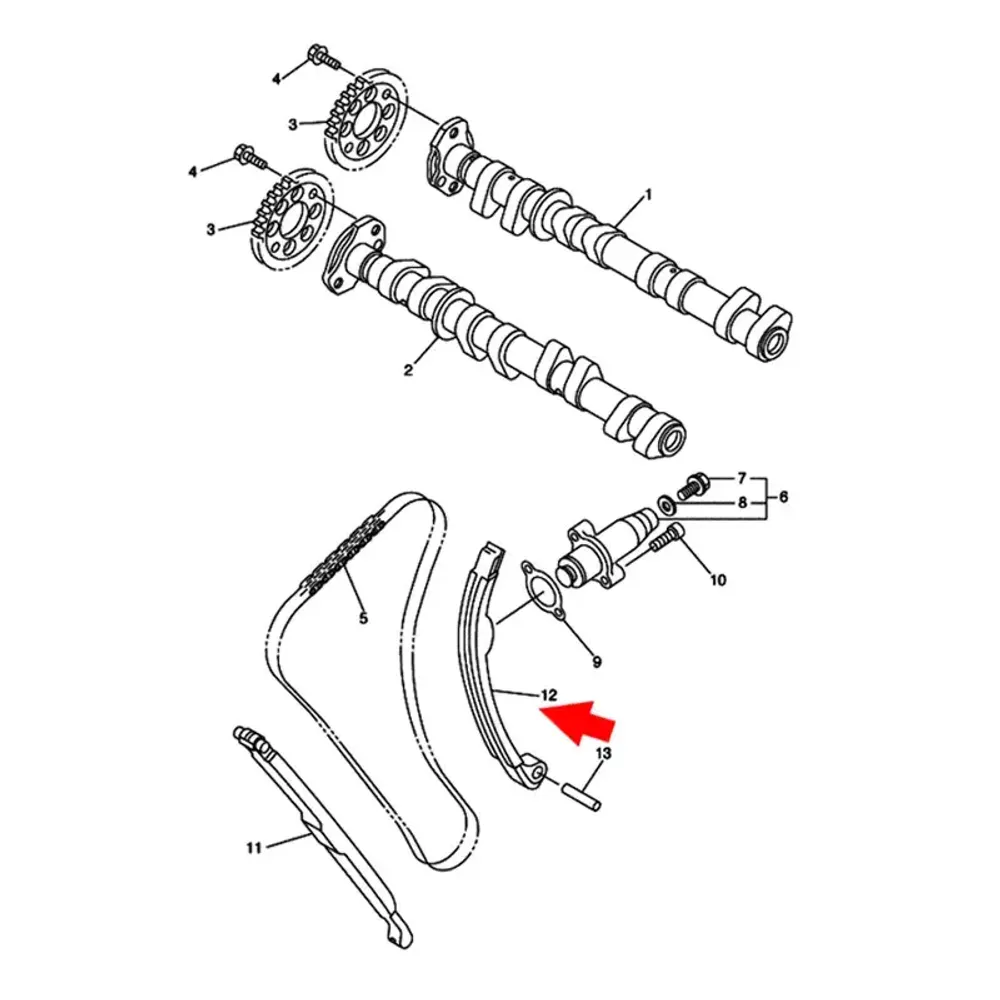 Yamaha 5EB-12252-11-00 Успокоитель цепи ГРМ
