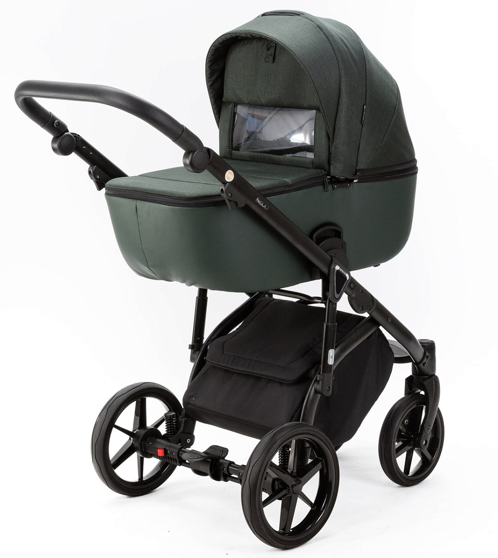 Детская коляска Adamex Nola 2 в 1 N-PS136 TIP (Т.ЗЕЛ.+ Т.ЗЕЛ. КОЖА)