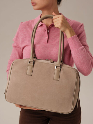 Замшевая сумка DBR Dominique 31389 ваниль