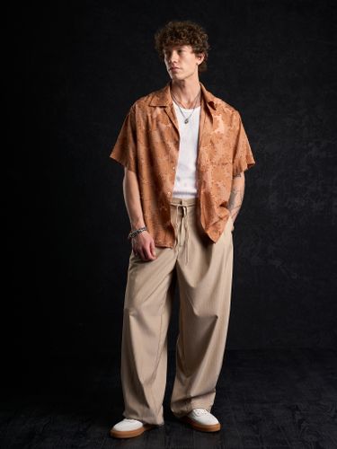 Оранжевая рубашка с коротким рукавом 2s1 studio