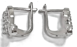 Ювелирные серьги из серебра с фианитами