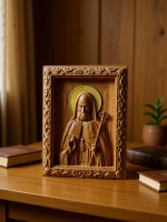 Освященная Икона святителя Митрофана Воронежского из дуба