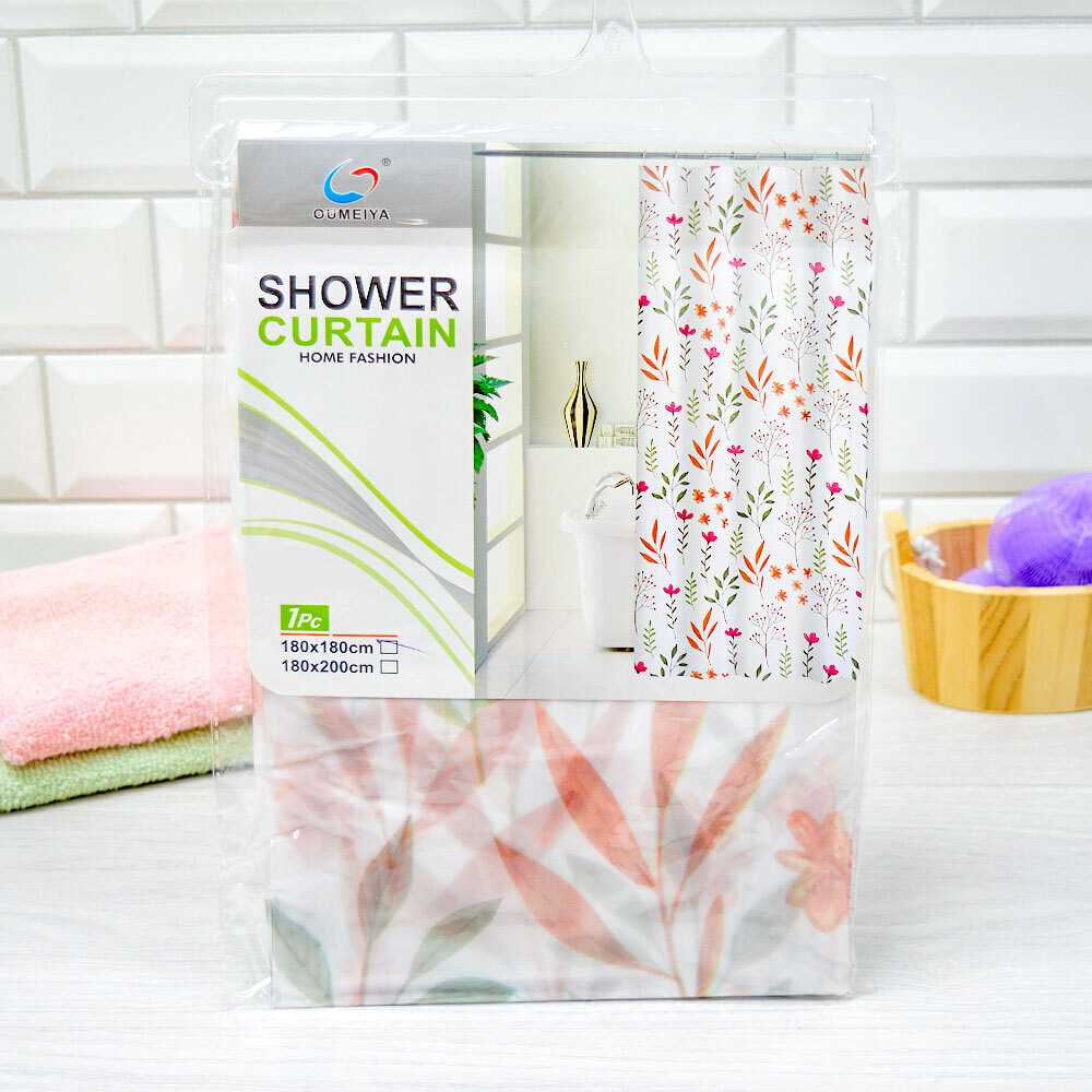 Штора для ванной 180*180см, PEVA