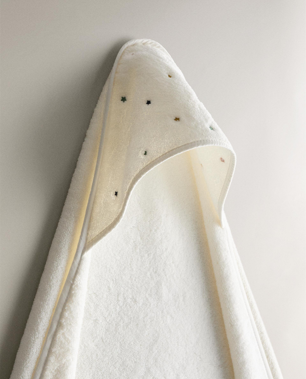 Zara Home Детское полотенце с капюшоном из хлопка, z amana biel, 80x80 см · 1602/423